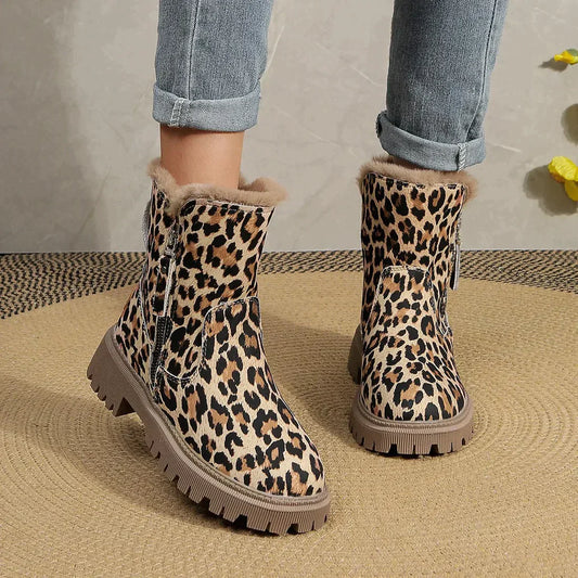 Erika - Stylische Leoparden Stiefel