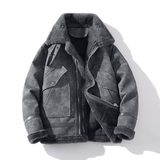 ROCKFELLA VELVETRON™ SHERPA EDGE BOMBERJACKE